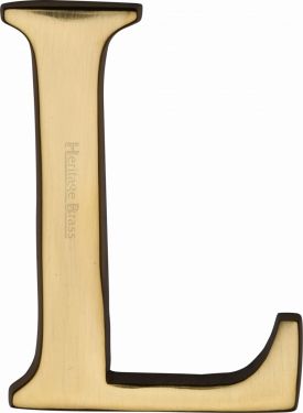 Click Here To Enlarge This Photo Of C1565 2 L-PB Heritage Brass Alphabet L Pin Fix 51mm (2") Polished Brass Finish