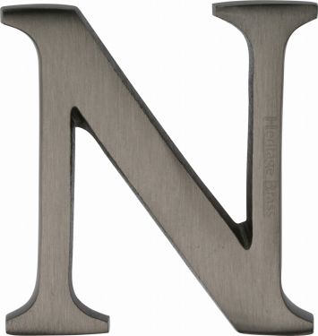 Click Here To Enlarge This Photo Of C1565 2 N-MB Heritage Brass Alphabet N Pin Fix 51mm (2") Matt Bronze Finish