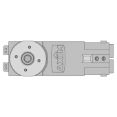 L27252 - AXIM TC-9901 Concealed Transom Closer Body Only Size 1 (No Hold Open)