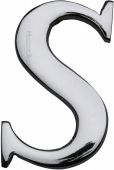 C1565 2 S-PC Heritage Brass Alphabet S Pin Fix 51mm (2") Polished Chrome Finish