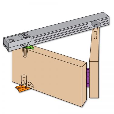 Click Here To Enlarge This Photo Of 1158 - HENDERSON B15/4 Door Bifold Folding Track Sliding Door Gear to suit 1525mm Opening (Max 4 Doors)