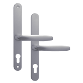 AS11907 - Asec Silver Espagnolette Handles - 68mm Centres - 210mm Screw Centres - 240mm Backplate