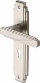 AST5900-SN Heritage Brass Door Handle Lever Lock Astoria Design Satin Nickel Finish