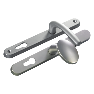 Click Here To Enlarge This Photo Of L25724 - Fab & Fix Polished Chrome Espagnolette Handles - 92mm Centres - 211mm Screw Centres - 243mm Backplate