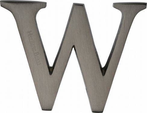 Click Here To Enlarge This Photo Of C1565 2 W-MB Heritage Brass Alphabet W Pin Fix 51mm (2") Matt Bronze Finish
