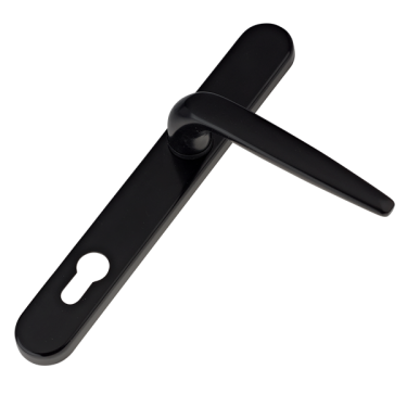 Click Here To Enlarge This Photo Of L28975 - Trojan Black Espagnolette Handles - 92mm Centres - 210mm Screw Centres - 240mm Backplate
