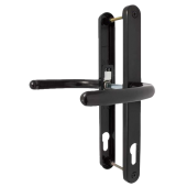 L29814 - Fab & Fix Black Espagnolette Handles - 92mm Centres - 240mm Screw Centres - 270mm Backplate