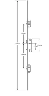 Click Here To Enlarge This Photo Of L17412 - WINKHAUS Cobra Latch & Deadbolt Split Spindle Multipoint Lock - 2 Hook - 45/92 - 20mm Radius Faceplate (2949068)