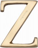 C1565 2 Z-PB Heritage Brass Alphabet Z Pin Fix 51mm (2") Polished Brass Finish