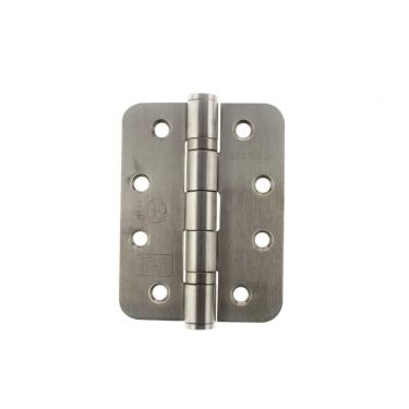 Click Here To Enlarge This Photo Of Atlantic - AHR1433SSS(3) Grade 13 Fire Rated Radius Corner Ball Bearing Hinges 4" x 3" x 3mm - Satin Stainless Steel (Pack of 3)