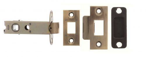 Click Here To Enlarge This Photo Of Atlantic - AL3AB Heavy Duty Bolt Through Tubular Mortice Latch 3" - Antique Brass