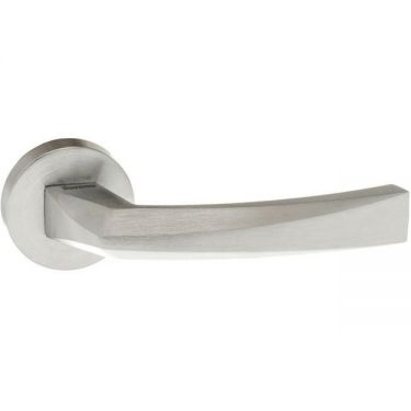 Click Here To Enlarge This Photo Of Atlantic - FMR268SC Forme 'Crystal' Designer Lever on Minimal Round Rose - Satin Chrome