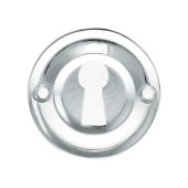 Atlantic - OERKEPC Old English Solid Brass Standard Key Escutcheons - Polished Chrome