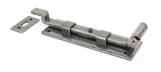 33662 From The Anvil Pewter Patina 6" Cranked Door Bolt