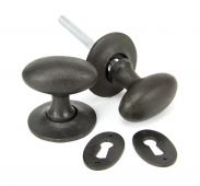 33229 From The Anvil Beeswax Oval Mortice/Rim Knob Set