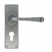 33703 From The Anvil Pewter Avon Pewter Euro Lever Lock Set
