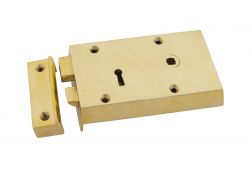 83580 From The Anvil Polished Brass Right Hand Rim Lock - Small