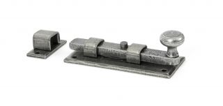 33720 From The Anvil Pewter 4'' Straight Knob Bolt
