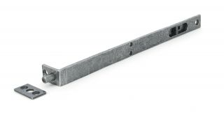 33627 From The Anvil Pewter Patina 12" Flush/Slide Door Bolt