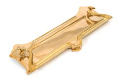 83544 From The Anvil Polished Brass Postal Letter Plate - Size: 300x115mm - C/C: 250mm - Aperture: 204x40mm
