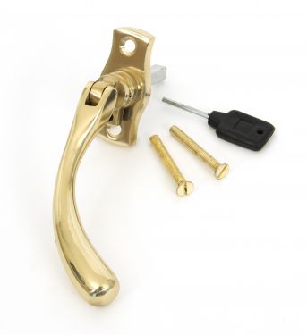 Click Here To Enlarge This Photo Of 20419R From The Anvil Polished Brass Peardrop Espagnolette - RH