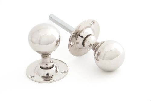 Click Here To Enlarge This Photo Of 83632 From The Anvil Polished Nickel Ball Mortice Knob Set
