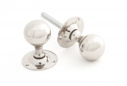 83632 From The Anvil Polished Nickel Ball Mortice Knob Set