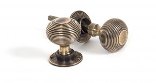 83633 From The Anvil Aged Brass Beehive Mortice/Rim Knob Set