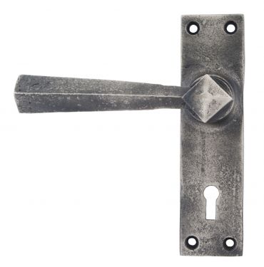 Click Here To Enlarge This Photo Of 73112 From The Anvil Antique Pewter Straight Lever Lock Set