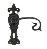 83693 From The Anvil Black Curly Lever Lock Set