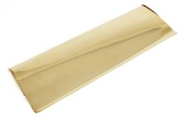 33051 From The Anvil Polished Brass Letterplate Cover - Large - 354x130mm