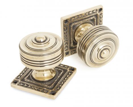 Click Here To Enlarge This Photo Of 83860 From The Anvil Aged Brass Tewkesbury Square Mortice Knob Set