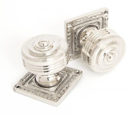 Click Here To Enlarge This Photo Of 83859 From The Anvil Polished Nickel Tewkesbury Square Mortice Knob Set