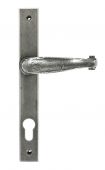 33036 From The Anvil Pewter Patina Cottage Slimline Lever Espag. Lock Set - 92mm Centres - 212mm Screw Centres