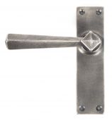 73116 From The Anvil Antique Pewter Straight Lever Latch Set