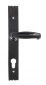 73143 From The Anvil Black Cottage Lever Espag. Lock Set  - 92mm Centres - 191mm Screw Centres