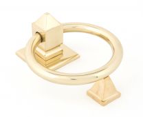 83836 From The Anvil Polished Brass Ring Door Knocker