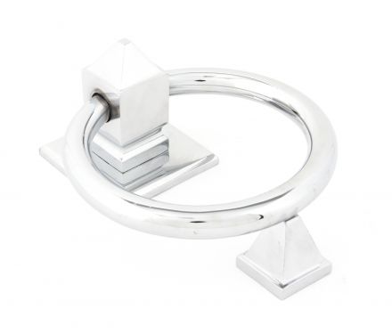 Click Here To Enlarge This Photo Of 83837 From The Anvil Polished Chrome Ring Door Knocker