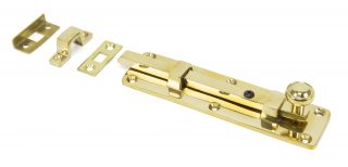 33097 From The Anvil Polished Brass 6" Universal Knob Bolt