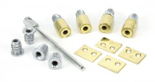83941 From The Anvil Polished Brass Secure Stop - Set of 4