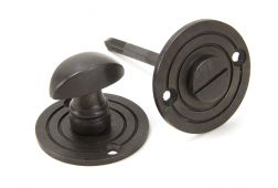 83958 From The Anvil Aged Bronze Round Bathroom Thumbturn