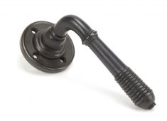 83957 From The Anvil Aged Bronze Reeded Lever on Rose Set