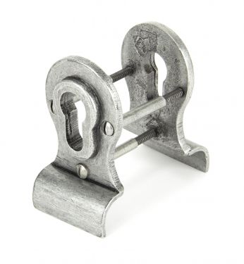 Click Here To Enlarge This Photo Of 90040 From The Anvil Pewter Euro Door Pull - Back-to-back Fixing
