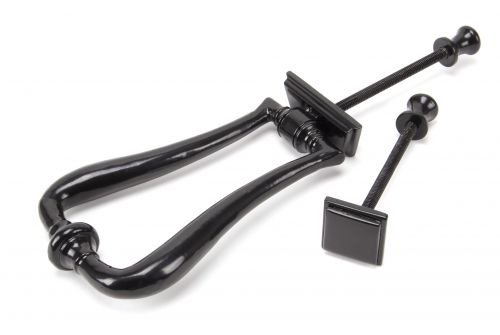 Click Here To Enlarge This Photo Of 90034 From The Anvil Black Slimline Art Deco Door Knocker