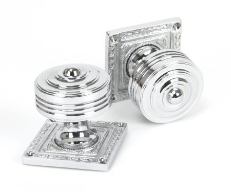 Click Here To Enlarge This Photo Of 90292 From The Anvil Polished Chrome Tewkesbury Square Mortice Knob Set
