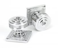 90292 From The Anvil Polished Chrome Tewkesbury Square Mortice Knob Set