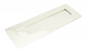90287 From The Anvil Polished Nickel Letterplate - Large - Size: 304x96mm - C/C: 268mm - Aperture: 232x56mm