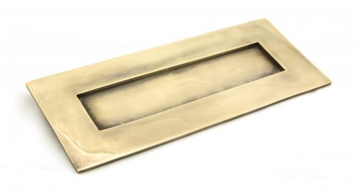 Click Here To Enlarge This Photo Of 91880 From The Anvil Aged Brass Small Letter Plate - Size: 252x96mm - C/C: 230mm - Aperture: 204x48mm