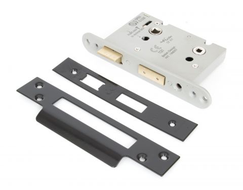 Click Here To Enlarge This Photo Of 91108 From The Anvil Black 3" Heavy Duty Bathroom Mortice Lock