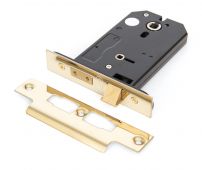 91114 From The Anvil Brass 5" 3 Lever Horizontal Bathroom Lock